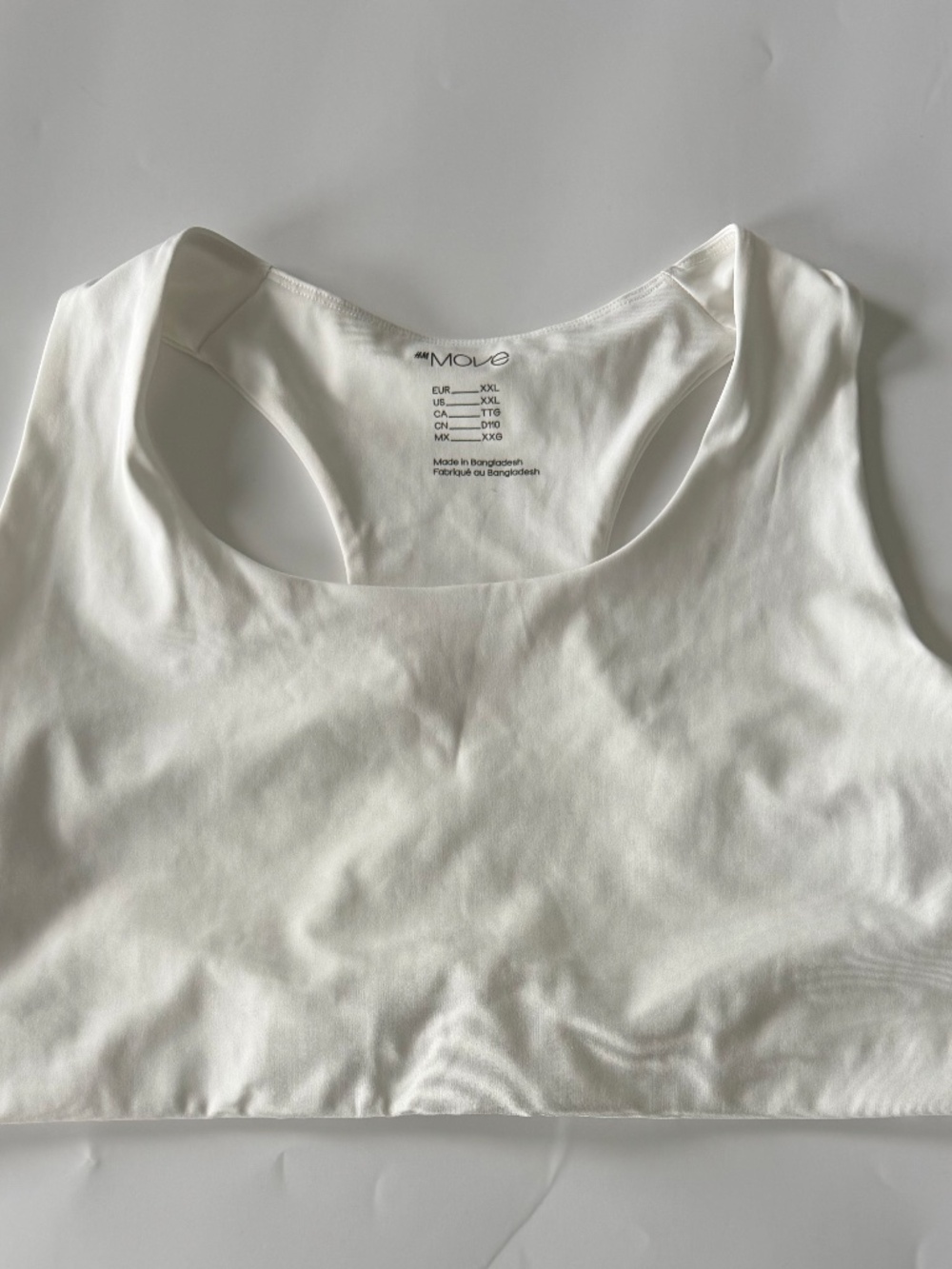 H&M Move Women's White Sports Bra NWOT Size XXL